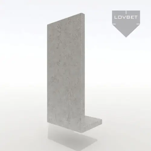 Mur ogrodzeniowy z betonu architektonicznego (100 cm szerokości)