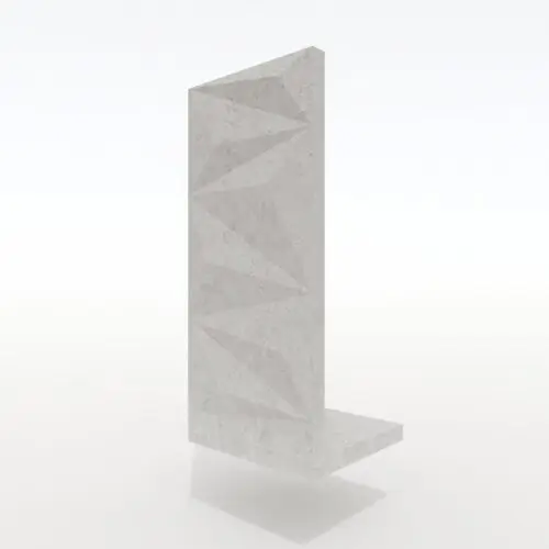 Mur ogrodzeniowy betonu architektonicznego Diamond line 3D