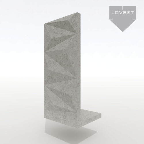 Mur ogrodzeniowy betonu architektonicznego Diamond line 3D